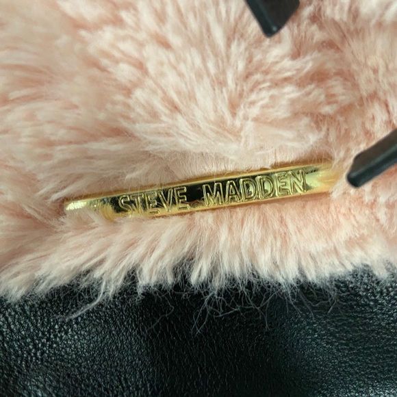 Pink Fuzzy Steve Madden Backpack/Purse - Picture 5 of 7